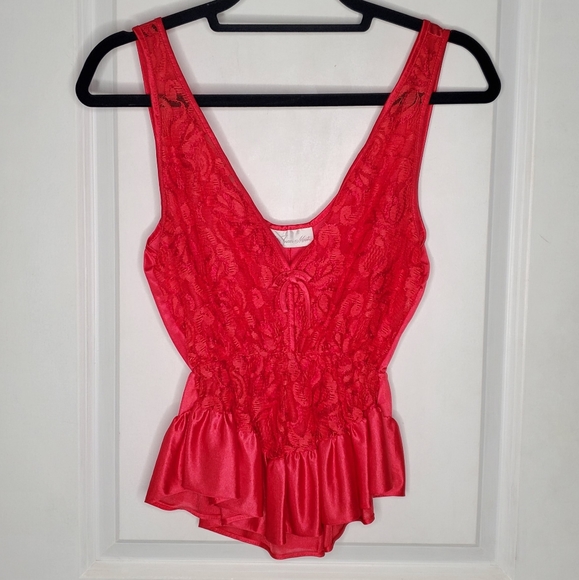 Red lacey intimates top - Picture 1 of 6